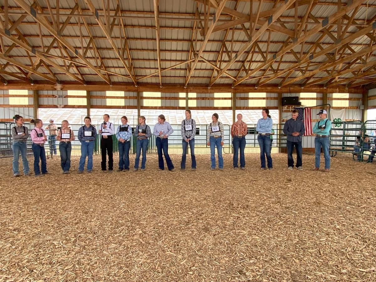Large animal round robin competitors waiting to hear the results!